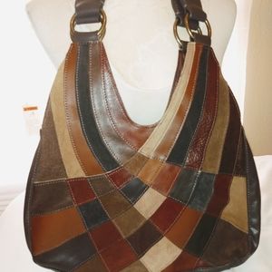 Wilsons vintage leather patchwork purse. EUC